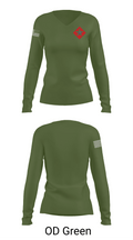 1/6 58710445 Women's Long Sleeve V-neck Shirt -1 57