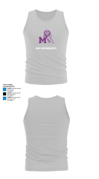 Manzano Monarchs 78596361 Tank Top - 13