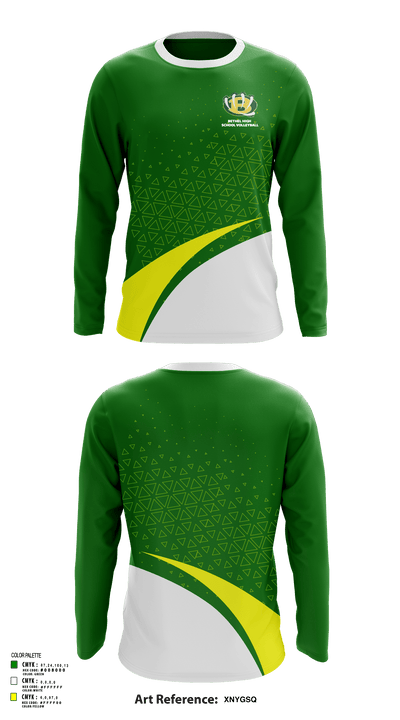 Bethel High School Volleyball 63964443 Long Sleeve Performance Shirt - 146