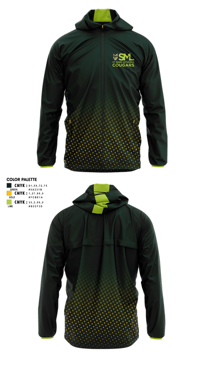 St. Mark Lutheran Cougars 96691174 Windbreaker - 1