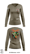 Det. 4 Tows and Scouts 4th Tank Battalion 82433945 Women's Long Sleeve V-neck Shirt - 3