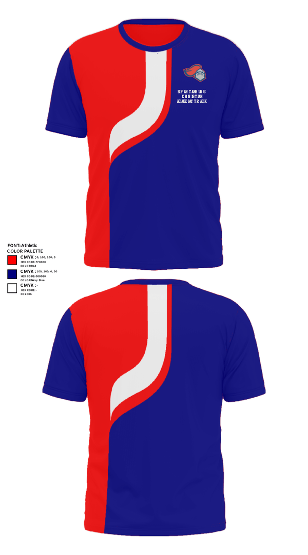 Short Sleeve Performance Shirt, Spartanburg Christian Academy Track, Track & Field, Teamtime, Team time, sublimation, custom sports apparel, team uniforms, spirit wear, spiritwear, sports uniforms, custom shirts, team store, custom team store, fundraiser sports, apparel fundraiser