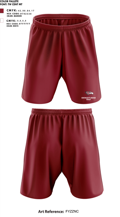 Crowley'S Ridge Academy Golf 8778745 Athletic Shorts With Pockets - 1