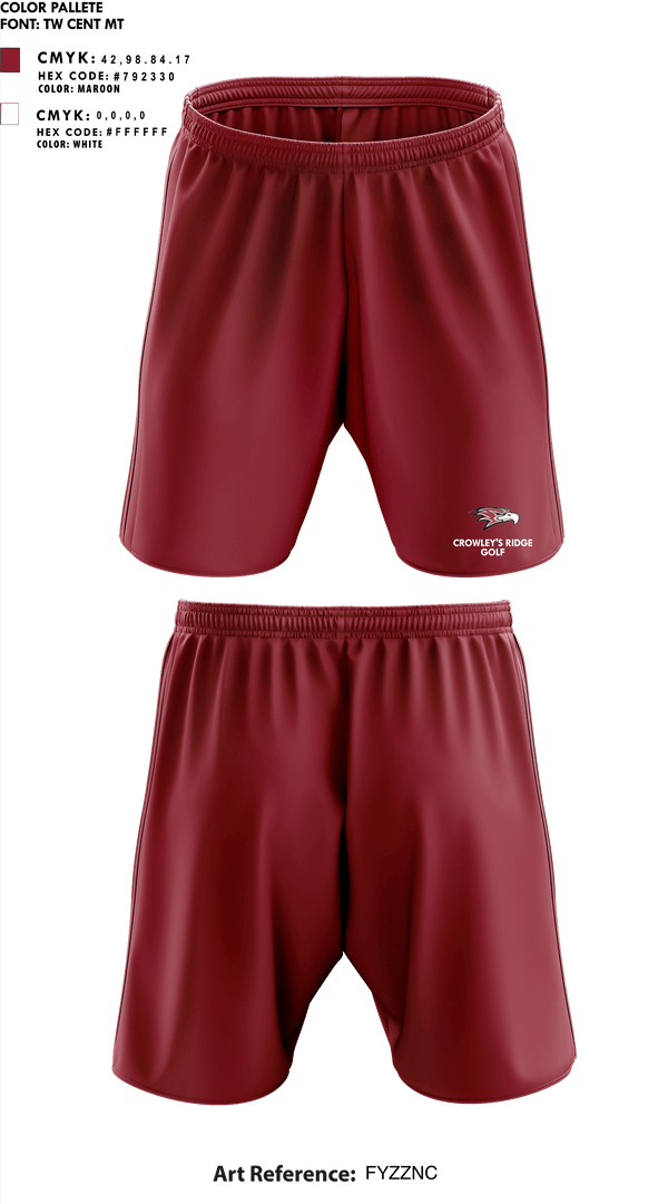 Athletic Shorts With Pockets, Crowley'S Ridge Academy Golf, Golf, Teamtime, Team time, sublimation, custom sports apparel, team uniforms, spirit wear, spiritwear, sports uniforms, custom shirts, team store, custom team store, fundraiser sports, apparel fundraiser