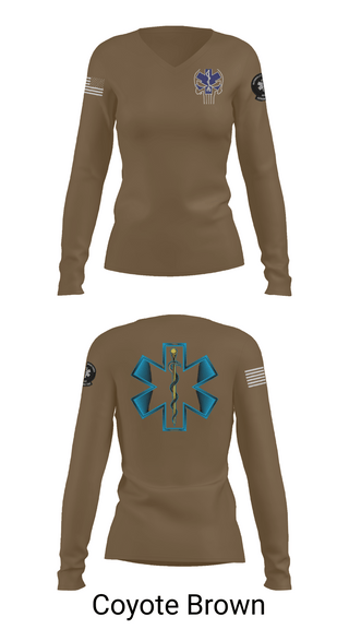 Womens Long Sleeve Vneck Shirt, 700, Army, Teamtime, Team time, sublimation, custom sports apparel, team uniforms, spirit wear, spiritwear, sports uniforms, custom shirts, team store, custom team store, fundraiser sports, apparel fundraiser