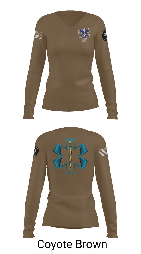 Womens Long Sleeve Vneck Shirt, 700, Army, Teamtime, Team time, sublimation, custom sports apparel, team uniforms, spirit wear, spiritwear, sports uniforms, custom shirts, team store, custom team store, fundraiser sports, apparel fundraiser
