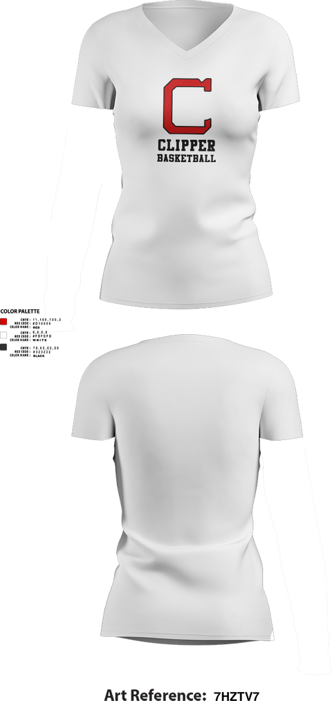 Womens Short Sleeve Vneck Shirt, Columbiana High School Basketball, Men's Basketball, Teamtime, Team time, sublimation, custom sports apparel, team uniforms, spirit wear, spiritwear, sports uniforms, custom shirts, team store, custom team store, fundraiser sports, apparel fundraiser