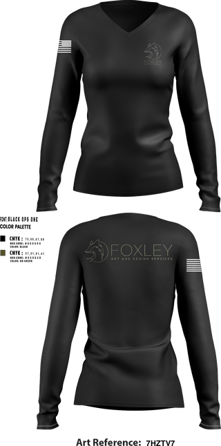 Womens Long Sleeve Vneck Shirt 1, Foxley, , Teamtime, Team time, sublimation, custom sports apparel, team uniforms, spirit wear, spiritwear, sports uniforms, custom shirts, team store, custom team store, fundraiser sports, apparel fundraiser