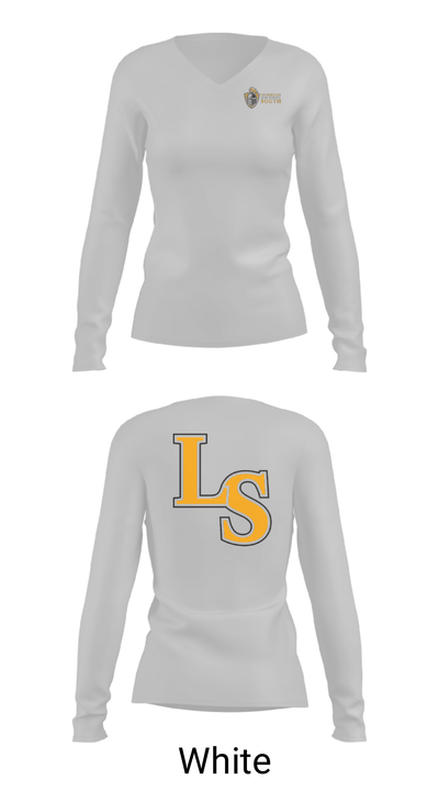 Lutheran South High School Tennis 8304460 Women's Long Sleeve V-neck Shirt - 6