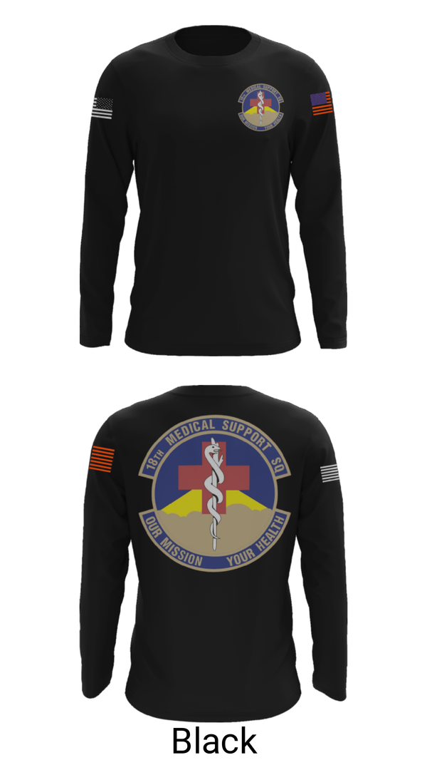 Long Sleeve Performance Shirt, 18 MDSS, Air Force, Teamtime, Team time, sublimation, custom sports apparel, team uniforms, spirit wear, spiritwear, sports uniforms, custom shirts, team store, custom team store, fundraiser sports, apparel fundraiser