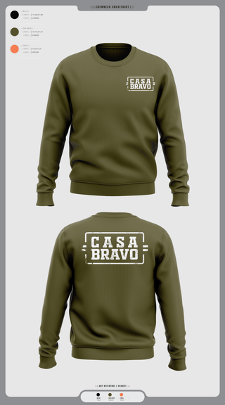 Crew Neck Sweatshirt, Casa Bravo, , Teamtime, Team time, sublimation, custom sports apparel, team uniforms, spirit wear, spiritwear, sports uniforms, custom shirts, team store, custom team store, fundraiser sports, apparel fundraiser