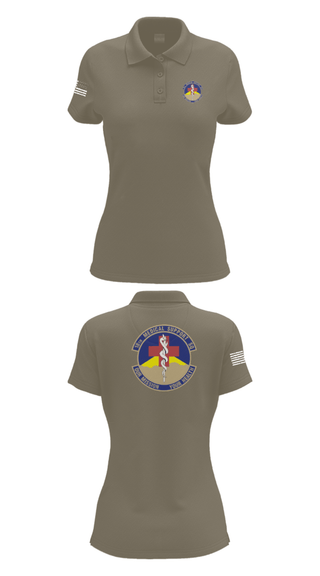 Women's Short Sleeve Performance Polo, 18 MDSS, Air Force, Teamtime, Team time, sublimation, custom sports apparel, team uniforms, spirit wear, spiritwear, sports uniforms, custom shirts, team store, custom team store, fundraiser sports, apparel fundraiser