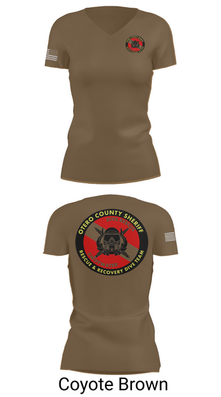 Womens Short Sleeve Vneck Shirt, Otero County Sheriff, Police, Teamtime, Team time, sublimation, custom sports apparel, team uniforms, spirit wear, spiritwear, sports uniforms, custom shirts, team store, custom team store, fundraiser sports, apparel fundraiser