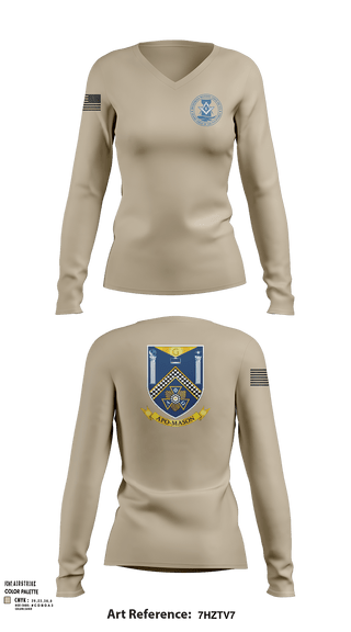 Womens Long Sleeve Vneck Shirt, 718 CES, Air Force, Teamtime, Team time, sublimation, custom sports apparel, team uniforms, spirit wear, spiritwear, sports uniforms, custom shirts, team store, custom team store, fundraiser sports, apparel fundraiser