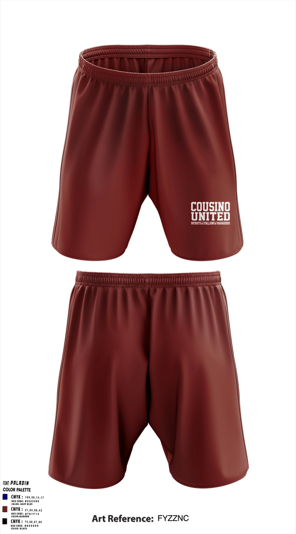 Athletic Shorts With Pockets, Cousino United Bowling, Bowling, Teamtime, Team time, sublimation, custom sports apparel, team uniforms, spirit wear, spiritwear, sports uniforms, custom shirts, team store, custom team store, fundraiser sports, apparel fundraiser