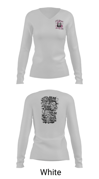 Lions den 37725118 Women's Long Sleeve V-neck Shirt - 16