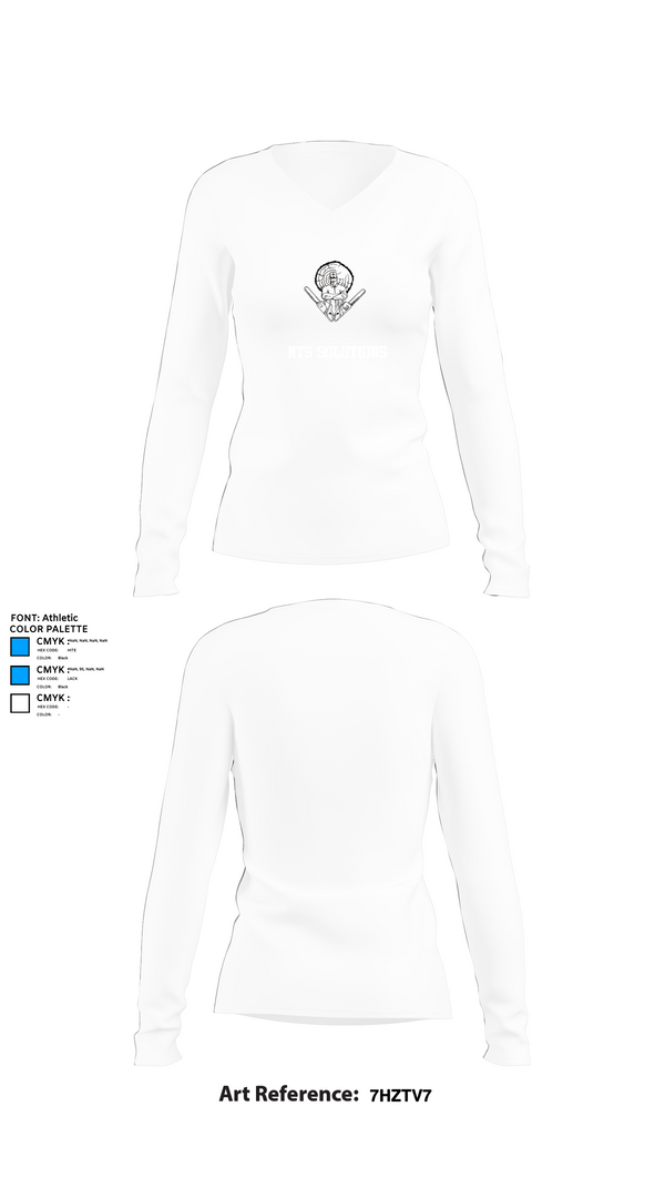 Womens Long Sleeve Vneck Shirt, NTS Solutions, , Teamtime, Team time, sublimation, custom sports apparel, team uniforms, spirit wear, spiritwear, sports uniforms, custom shirts, team store, custom team store, fundraiser sports, apparel fundraiser