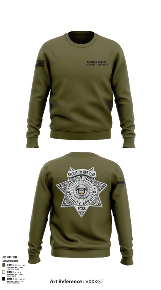 Crew Neck Sweatshirt, Fremont County Security Services, Police, Teamtime, Team time, sublimation, custom sports apparel, team uniforms, spirit wear, spiritwear, sports uniforms, custom shirts, team store, custom team store, fundraiser sports, apparel fundraiser