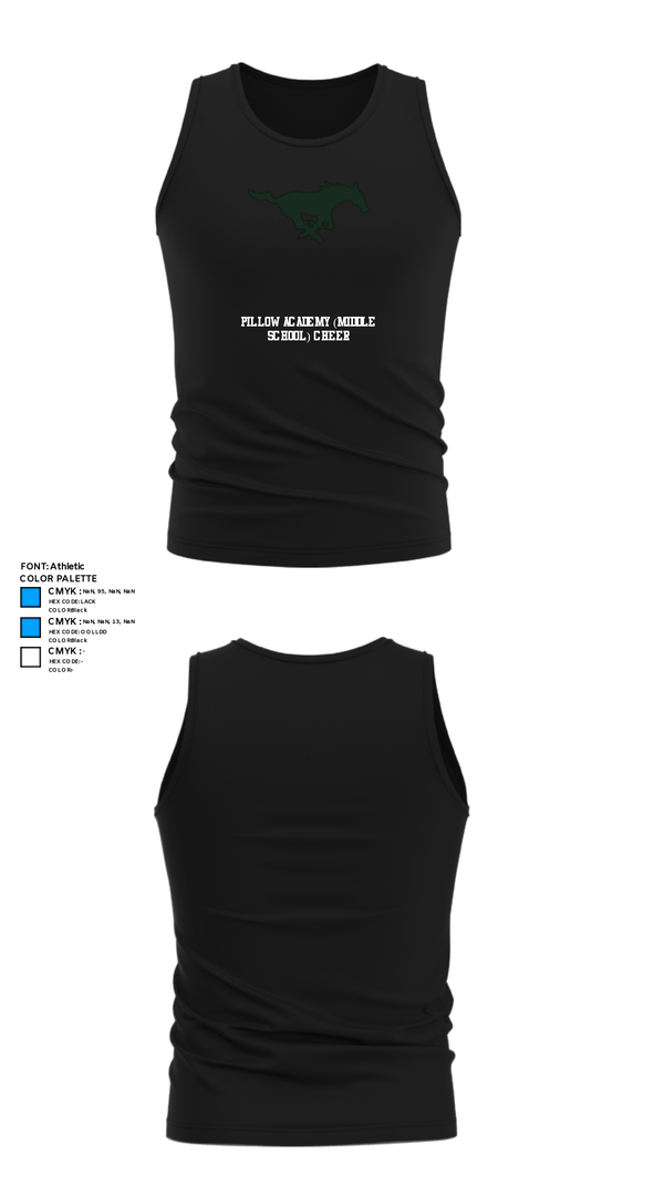 Tank Top, Pillow Academy (Middle School) Cheer, Cheer, Teamtime, Team time, sublimation, custom sports apparel, team uniforms, spirit wear, spiritwear, sports uniforms, custom shirts, team store, custom team store, fundraiser sports, apparel fundraiser