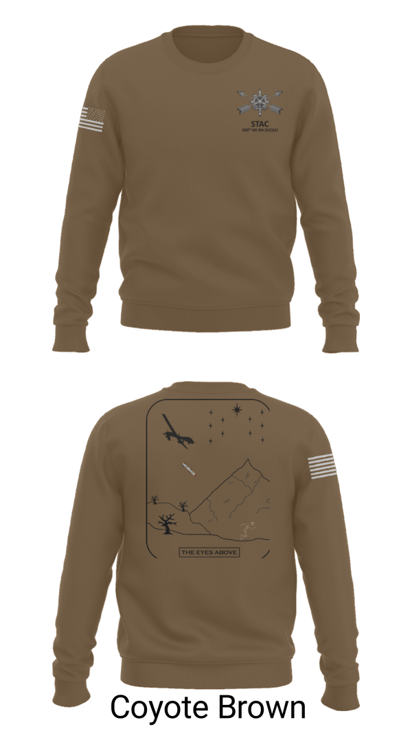 Crew Neck Sweatshirt, STAC, 389th MI BN (SO)(A), Army, Teamtime, Team time, sublimation, custom sports apparel, team uniforms, spirit wear, spiritwear, sports uniforms, custom shirts, team store, custom team store, fundraiser sports, apparel fundraiser
