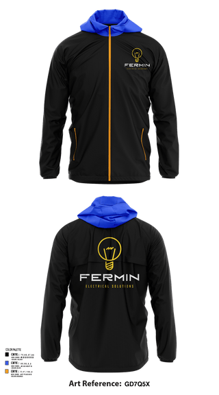 Windbreaker, Fermin Electrical Solutions, , Teamtime, Team time, sublimation, custom sports apparel, team uniforms, spirit wear, spiritwear, sports uniforms, custom shirts, team store, custom team store, fundraiser sports, apparel fundraiser