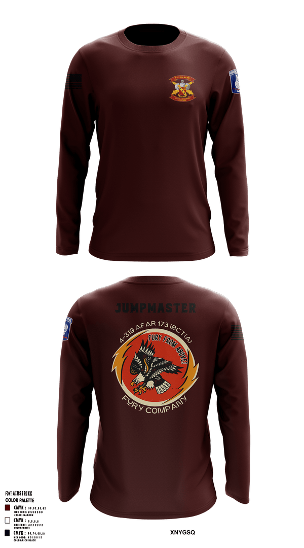 Long Sleeve Performance Shirt, FCO 4-319 AFAR, 173 IBCT(A), Army, Teamtime, Team time, sublimation, custom sports apparel, team uniforms, spirit wear, spiritwear, sports uniforms, custom shirts, team store, custom team store, fundraiser sports, apparel fundraiser