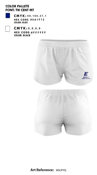 Womens Shorts, Emmett High School Cross Country, Cross Country, Teamtime, Team time, sublimation, custom sports apparel, team uniforms, spirit wear, spiritwear, sports uniforms, custom shirts, team store, custom team store, fundraiser sports, apparel fundraiser