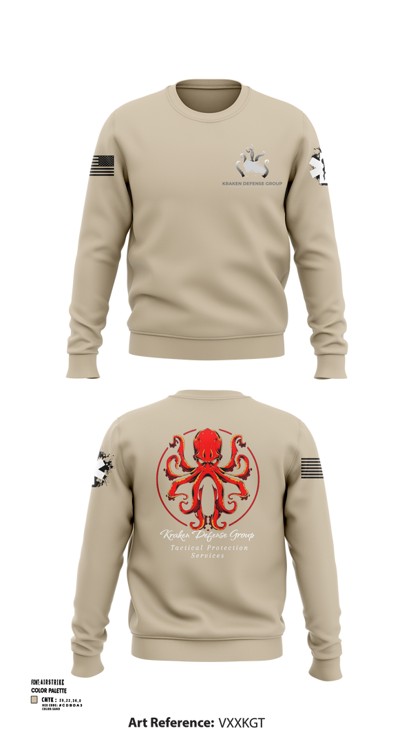 Crew Neck Sweatshirt, Kraken Defense Group, , Teamtime, Team time, sublimation, custom sports apparel, team uniforms, spirit wear, spiritwear, sports uniforms, custom shirts, team store, custom team store, fundraiser sports, apparel fundraiser