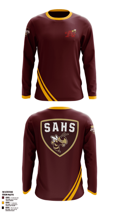 St Augustine Yellow Jackets 60140904 Long Sleeve Performance Shirt 1