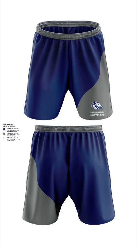 Athletic Shorts With Pockets, Coahulla Creek, Swimming, Teamtime, Team time, sublimation, custom sports apparel, team uniforms, spirit wear, spiritwear, sports uniforms, custom shirts, team store, custom team store, fundraiser sports, apparel fundraiser