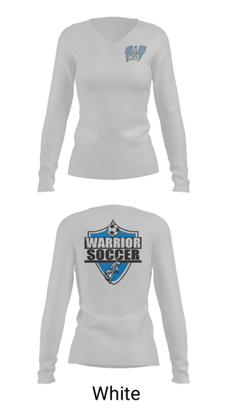 Womens Long Sleeve Vneck Shirt, Willowbrook Warriors, Men's Soccer, Teamtime, Team time, sublimation, custom sports apparel, team uniforms, spirit wear, spiritwear, sports uniforms, custom shirts, team store, custom team store, fundraiser sports, apparel fundraiser