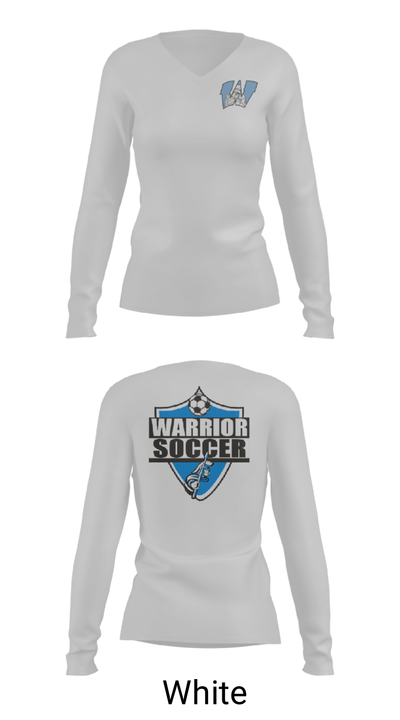 Willowbrook Warriors 8635943 Women's Long Sleeve V-neck Shirt - 16