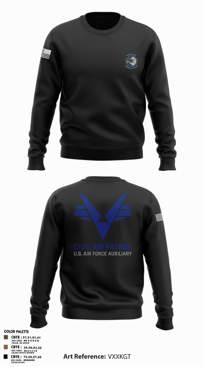 Sunlake High School Cadet Squadron 6161246 Crew Neck Sweatshirt - 98