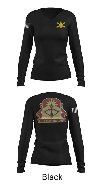 BTRY-B 1/188th 96332158 Women's Long Sleeve V-neck Shirt - 35