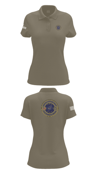 Womens Short Sleeve Performance Polo, USS AMERICA LHA6, Navy, Teamtime, Team time, sublimation, custom sports apparel, team uniforms, spirit wear, spiritwear, sports uniforms, custom shirts, team store, custom team store, fundraiser sports, apparel fundraiser