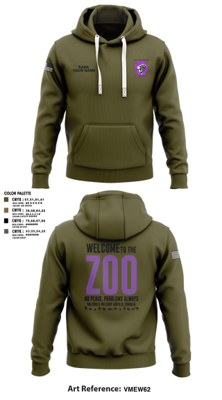 Hoodie, Charger Co. / 2-112th Infantry Battalion, National Guard, Teamtime, Team time, sublimation, custom sports apparel, team uniforms, spirit wear, spiritwear, sports uniforms, custom shirts, team store, custom team store, fundraiser sports, apparel fundraiser