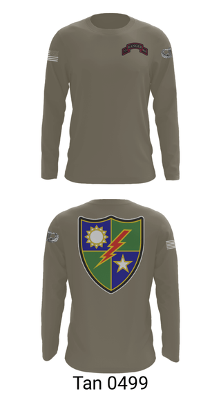 Long Sleeve Performance Shirt, 75th Ranger Regiment, Army, Teamtime, Team time, sublimation, custom sports apparel, team uniforms, spirit wear, spiritwear, sports uniforms, custom shirts, team store, custom team store, fundraiser sports, apparel fundraiser