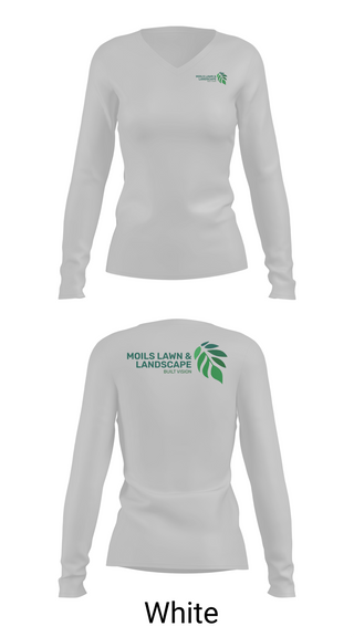 Womens Long Sleeve Vneck Shirt, Moils Lawn and landscape, , Teamtime, Team time, sublimation, custom sports apparel, team uniforms, spirit wear, spiritwear, sports uniforms, custom shirts, team store, custom team store, fundraiser sports, apparel fundraiser