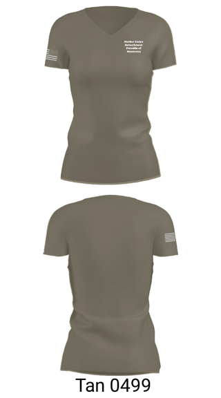 Womens Short Sleeve Vneck Shirt, Marine Corps Detachment Presidio of Monterey, Marines, Teamtime, Team time, sublimation, custom sports apparel, team uniforms, spirit wear, spiritwear, sports uniforms, custom shirts, team store, custom team store, fundraiser sports, apparel fundraiser