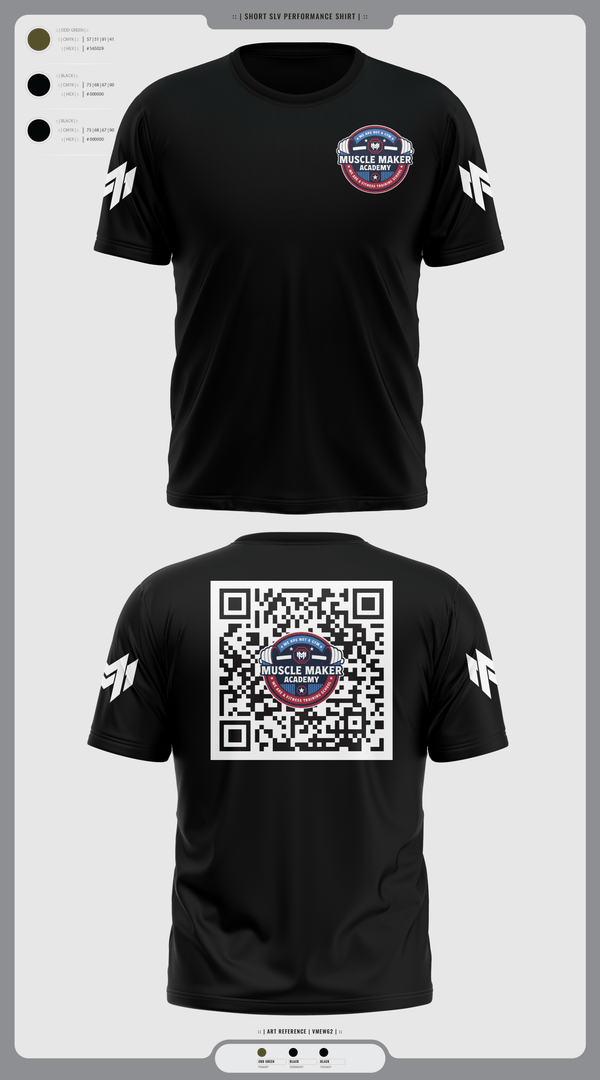 Short Sleeve Performance Shirt, Muscle Maker Academy, Space Force, Teamtime, Team time, sublimation, custom sports apparel, team uniforms, spirit wear, spiritwear, sports uniforms, custom shirts, team store, custom team store, fundraiser sports, apparel fundraiser