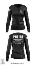 Police Department Academy 26016333 Women's Long Sleeve V-neck Shirt - 1
