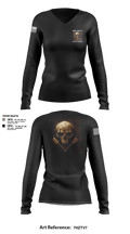 389th MI BN 57942620 Women's Long Sleeve V-neck Shirt - 2