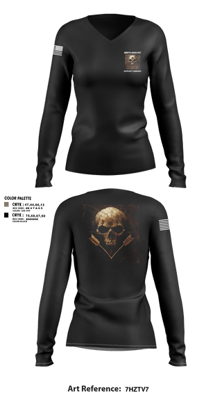 Womens Long Sleeve Vneck Shirt, 389th MI BN, Army, Teamtime, Team time, sublimation, custom sports apparel, team uniforms, spirit wear, spiritwear, sports uniforms, custom shirts, team store, custom team store, fundraiser sports, apparel fundraiser