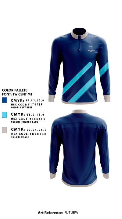 Perry Meridian High School Golf 92952446 Quarter Zip Jacket - 1