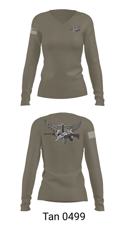 Livingston Police Emergency Service Unit 52189708 Women's Long Sleeve V-neck Shirt -1 73