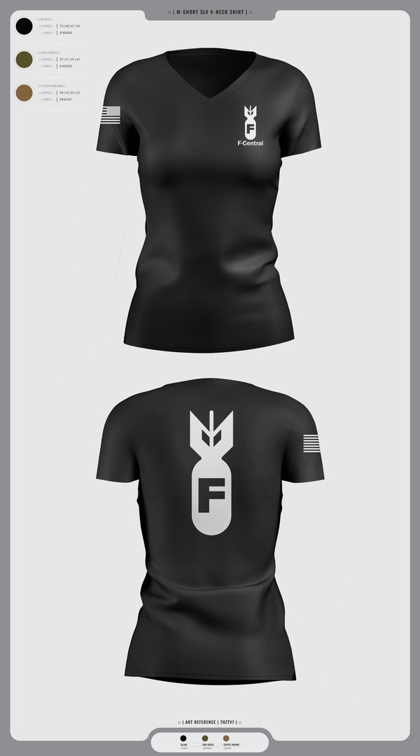 Womens Short Sleeve Vneck Shirt, F Central, Police, Teamtime, Team time, sublimation, custom sports apparel, team uniforms, spirit wear, spiritwear, sports uniforms, custom shirts, team store, custom team store, fundraiser sports, apparel fundraiser