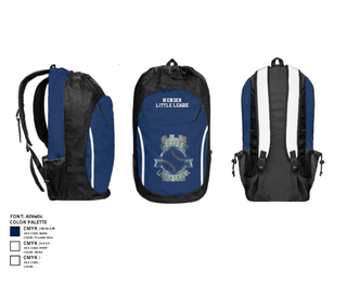 Gear Bag, Meriden Little League, Baseball, Teamtime, Team time, sublimation, custom sports apparel, team uniforms, spirit wear, spiritwear, sports uniforms, custom shirts, team store, custom team store, fundraiser sports, apparel fundraiser