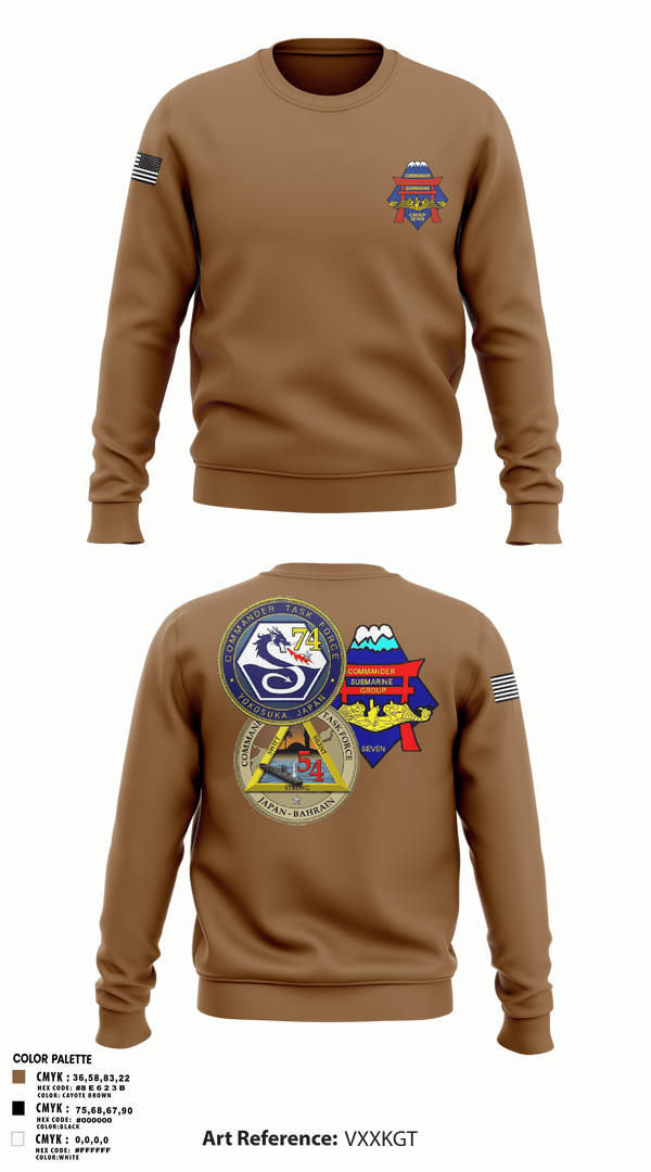 Crew Neck Sweatshirt, Submarine Group 7 N4, Navy, Teamtime, Team time, sublimation, custom sports apparel, team uniforms, spirit wear, spiritwear, sports uniforms, custom shirts, team store, custom team store, fundraiser sports, apparel fundraiser