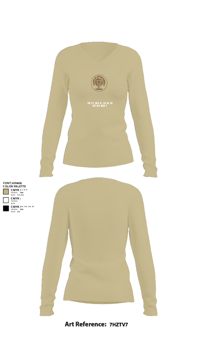 312TH MI BN, CHARLIE DETACHMENT 54805661 Women's Long Sleeve V-neck Shirt - 82