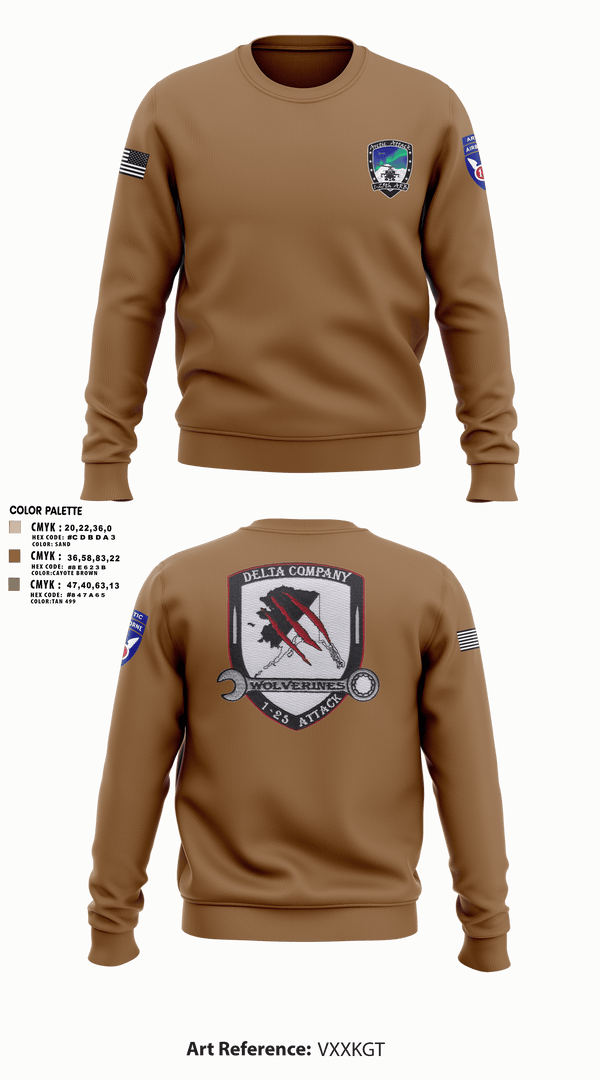Crew Neck Sweatshirt, A Co. 1-25 ABD Co. 1-25 AB, Army, Teamtime, Team time, sublimation, custom sports apparel, team uniforms, spirit wear, spiritwear, sports uniforms, custom shirts, team store, custom team store, fundraiser sports, apparel fundraiser
